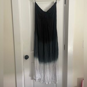 Raviya Black and White Ombré strapless Sun Dress NWT 2X